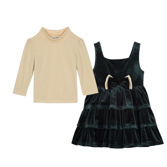 Baby/Toddler Girl Blueberi Boulevard Velvet jumper and top set! 12M - worn once! - Picture 3 of 8